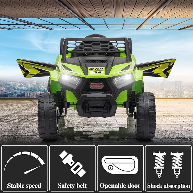 TOBBI 12V Kids Ride on Car, Electric Off-Road UTV Truck - Image 4