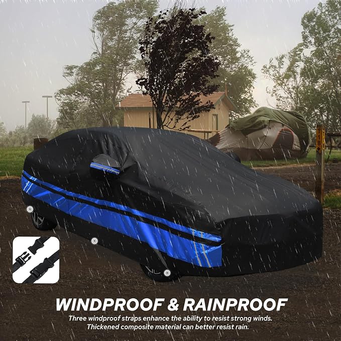 10-Layer for Toyota Corolla Car Cover Waterproof All Weather for Automobiles - Image 4