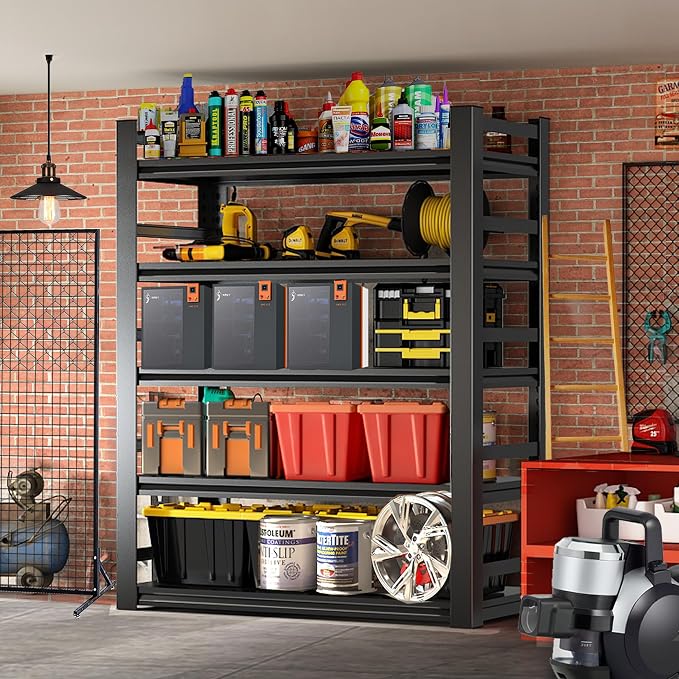 Adjustable 5-Tier Garage Shelving, Heavy Duty Steel Storage Rack, High Load - Image 2