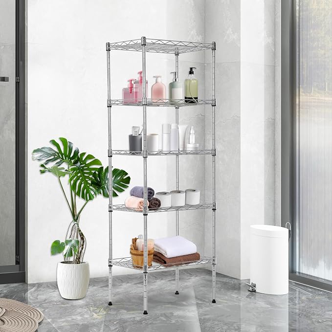 BestOffice 5 Tier Garage Shelving Heavy Duty Metal Shelves 17”D x 12”W x 48”H - Image 2