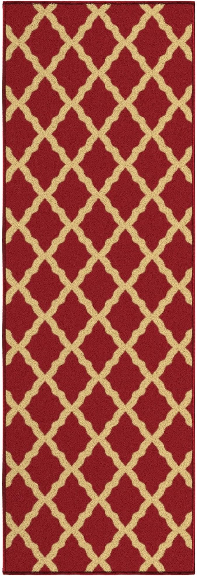Ottomanson Hallway Runner Rug 20" x 59" Non Slip Trellis Area Rugs Easy to - Image 6