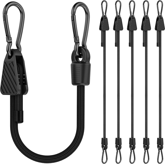 Upgraded Adjustable Bungee Cords by Rugtol