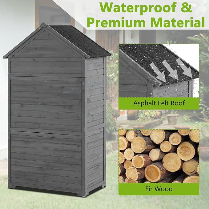 39.56"x 22.04"x 68.89" Outdoor Storage Cabinet - Image 8