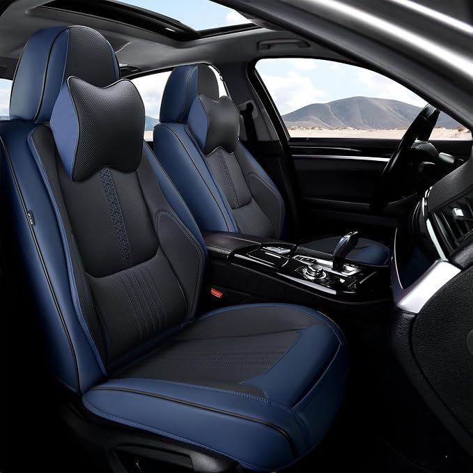 Front Seat Covers, 2 Pieces Universal Seat Covers by BWTJF