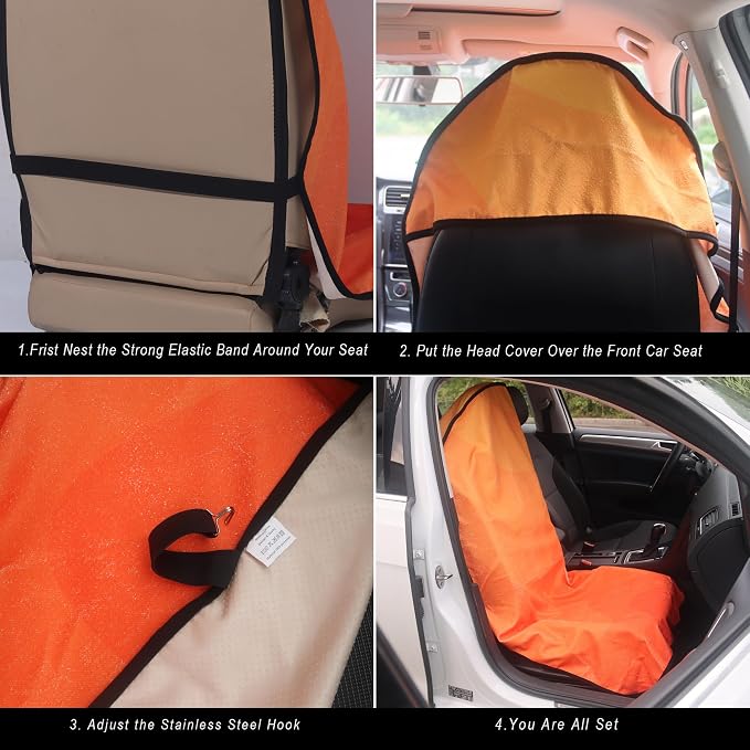 Car Seat Cover Protector Front Seats, - Image 4