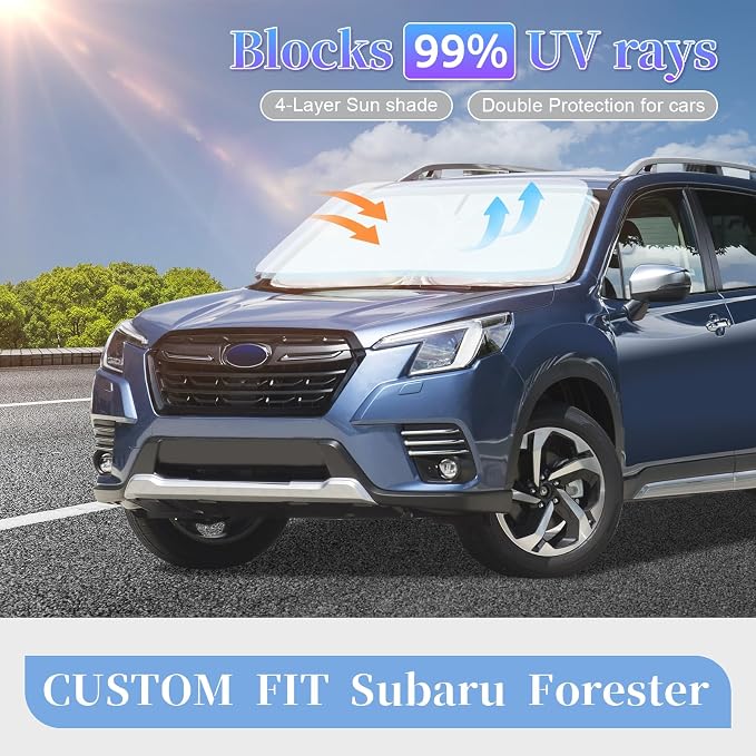 for Subaru Forester 2019-2024 2025 Sun Shade Sunshade Windshield Cover - Image 2