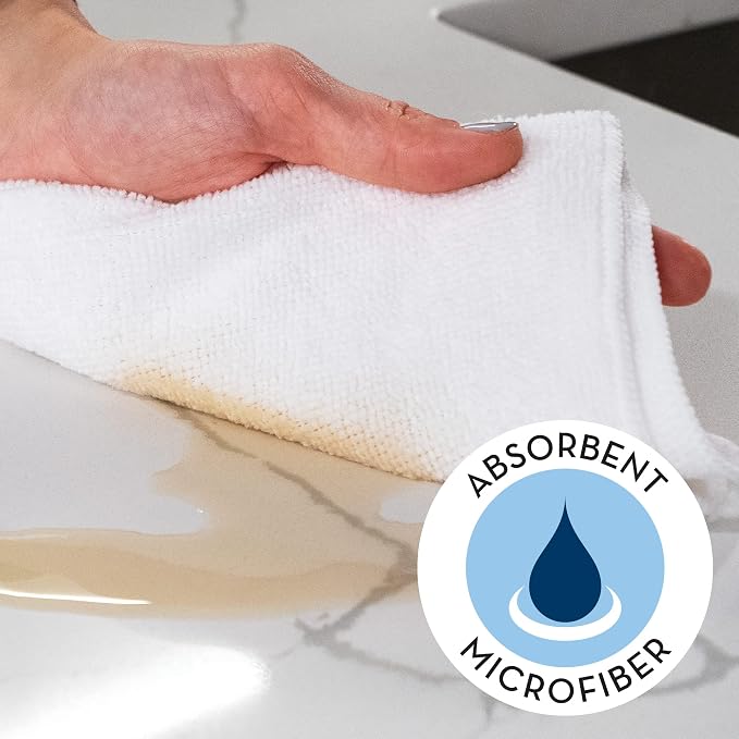 S&T INC. 50 Pack Microfiber Cleaning Cloth, Bulk Towels - Image 2