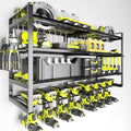 KAFAHOM Power Tool Organizer-8 Drill Holder Wall Mount, 4 Layer Heavy Duty by KAFAHOM