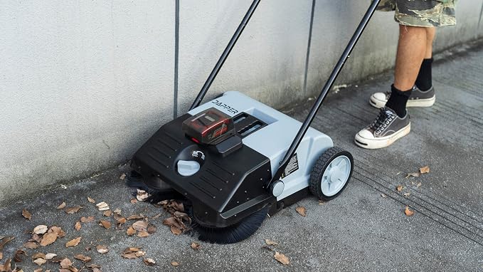 Battery Powered Artificial Grass & Hard Surface Sweeper, 6.5-Gal Bin, - Image 9
