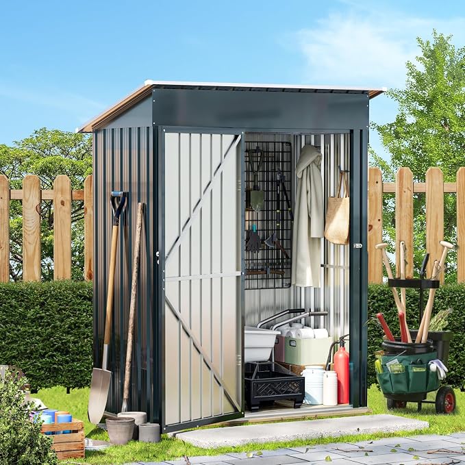 Breezz 5x3FT Vertical Outdoor Steel Storage Shed by BreezZ