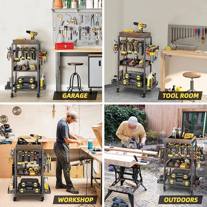 Power Tool Organizer Garage Storage Organization Shelving Tool Holder Drill - Image 5