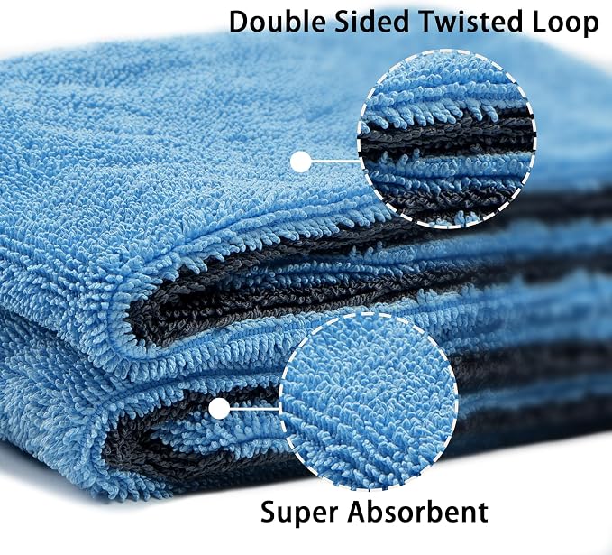 LIVOS 2 Pack Car Drying Towel, Premium Microfiber Towels - Image 2