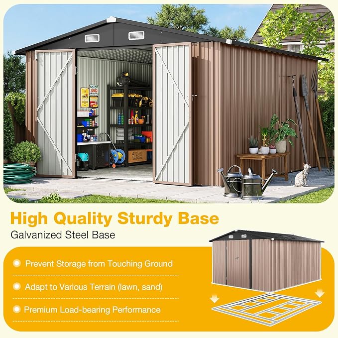10x12 FT Outdoor Storage Shed - Image 2