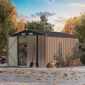 Patiowell 8x10 FT Outdoor Storage Shed, Large Garden Tool Metal Shed by Patiowell