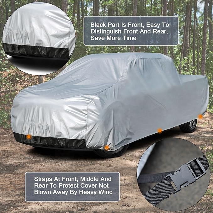 Kayme 6 Layers Truck Cover Waterproof All Weather, Sun Uv Rain Protection Heavy - Image 3