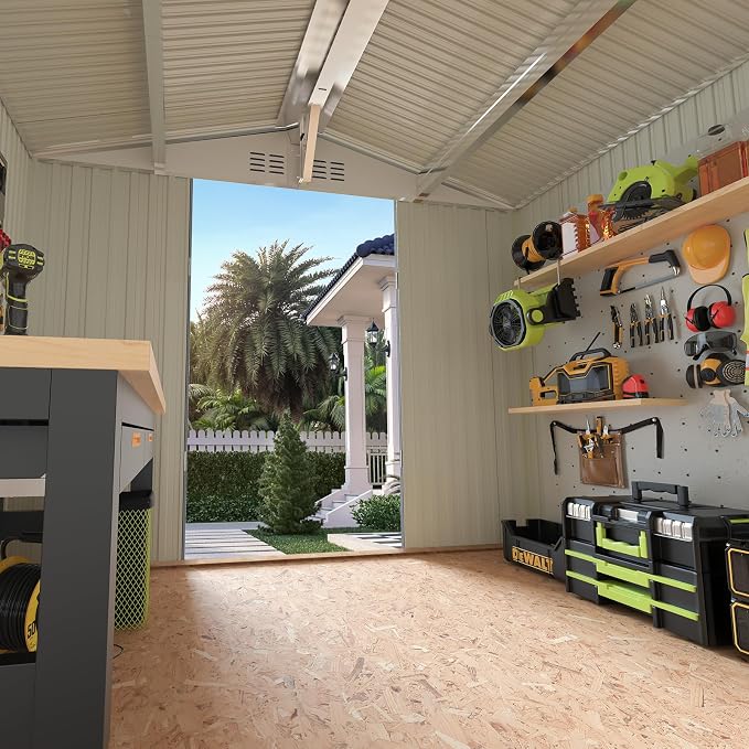 Metal Storage Shed, Outdoor Storage Building 8x6, Large Backyard Shed - Image 7