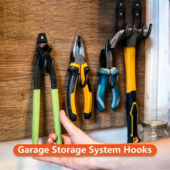 4 Pack 5.5x4.1 Inch Utility Steel Wall Mount Heavy Duty Garage Hooks - Image 4
