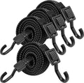 Bungee Cords with Hooks Heavy Duty, Flat Adjustable Bungee Cords with Hooks 60 by Rugtol