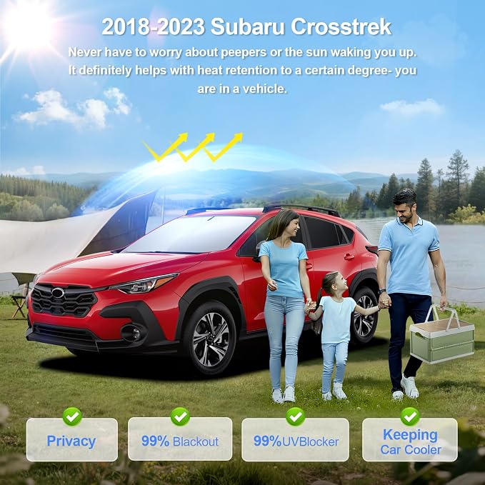 8pcs Car Window Shades for Subaru Crosstrek 2018-2023 Accessories, Windshield - Image 2
