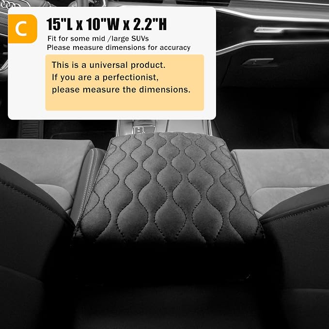 Car Center Console Cover pad PU Leather, Vehicle Arm Rest Cushion Protector - Image 3