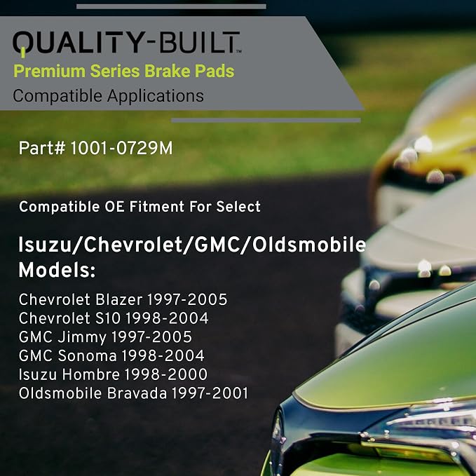 Premium Semi-Metallic Rear Brake Pads Compatible - Image 3