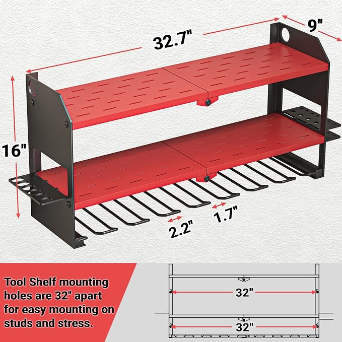 YYR Power Tool Organizer Wall Mount, Cordless Drill and Battery Holder - Image 6