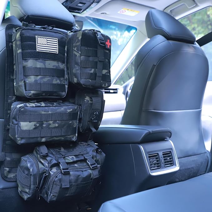 Universal Tactical Seat ​Back Organizer Vehicle Molle Panel Organizer Storage - Image 6