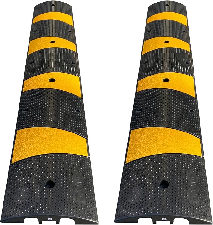 Rubber Speed Bump 6 Feet Rubber Driveway Modular Heavy Duty Speed 72.4 x 12 x - Image 3