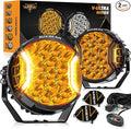 Auxbeam V-Ultra Series 7" 226W Side Shooter LED Offroad Lights, Amber DRL 3 by Auxbeam