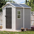 6x4 FT Resin Storage Shed for Outdoor, Waterproof Plastic Sheds by Restland