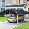12x20Ft Carport, Heavy Duty Metal Car Port, All-Weather Protection, Easy by Unknown
