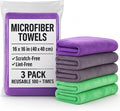 3 Pack Reusable Pak Details Micro Fiber Towels Car Detailing | 16x16 by PaksDetailSupply