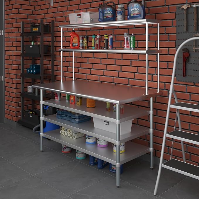 Amgood 30" x 60" Stainless Steel Work Table - Image 7