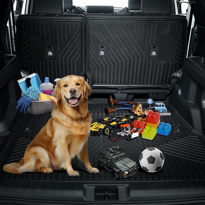 LASFIT Trunk&Seatback Mats for Toyota 4Runner 2013-2024, All Weather TPE Custom - Image 9