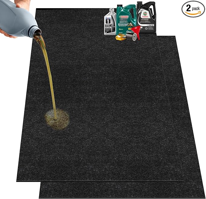 36" x 60" Oil Drip Mat for Garage Driveway, Reusable Rubber Floor Oil Spill by Nujzuir