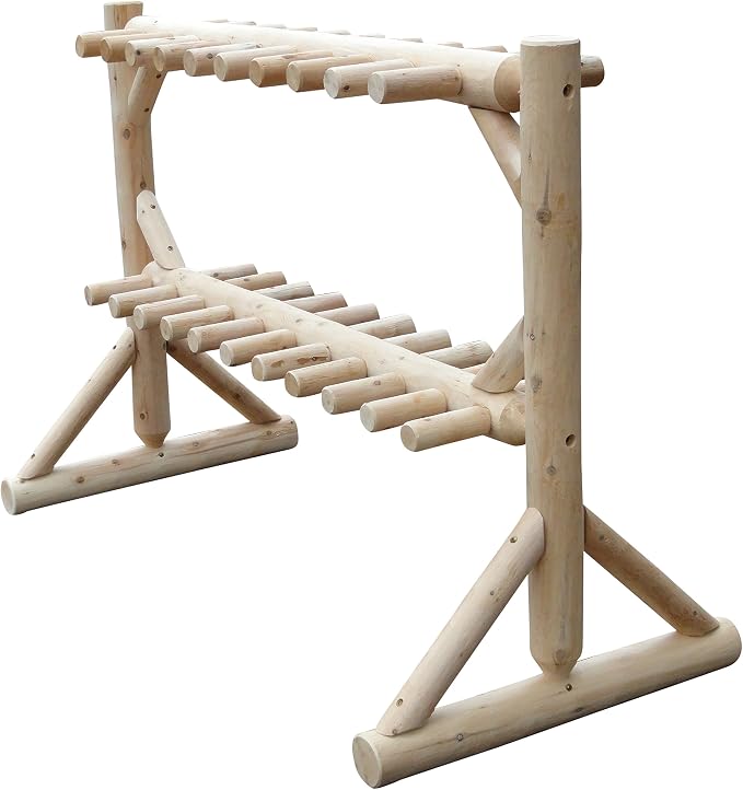 17-Pair Freestanding Skis + Snowboard Log Rack, Standing Shorter Ski Storage - Image 7