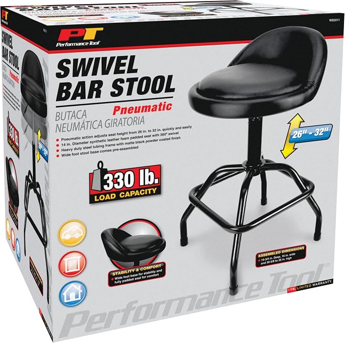 Performance Tool W85011 Pneumatic Swivel Bar Stool - Image 9