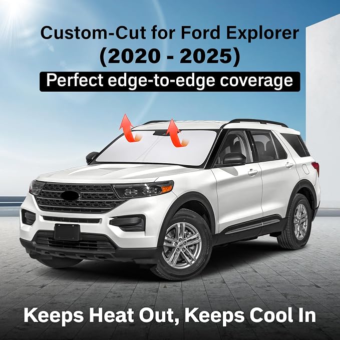 Econour Windshield Sun Shade for 2020-2025 Ford Explorer SUV Accessories - Image 2