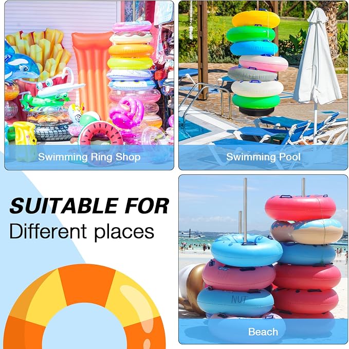Pool Float Storage Rack 13 x 78 Inch Pool Float Holder Stainless Steel - Image 6