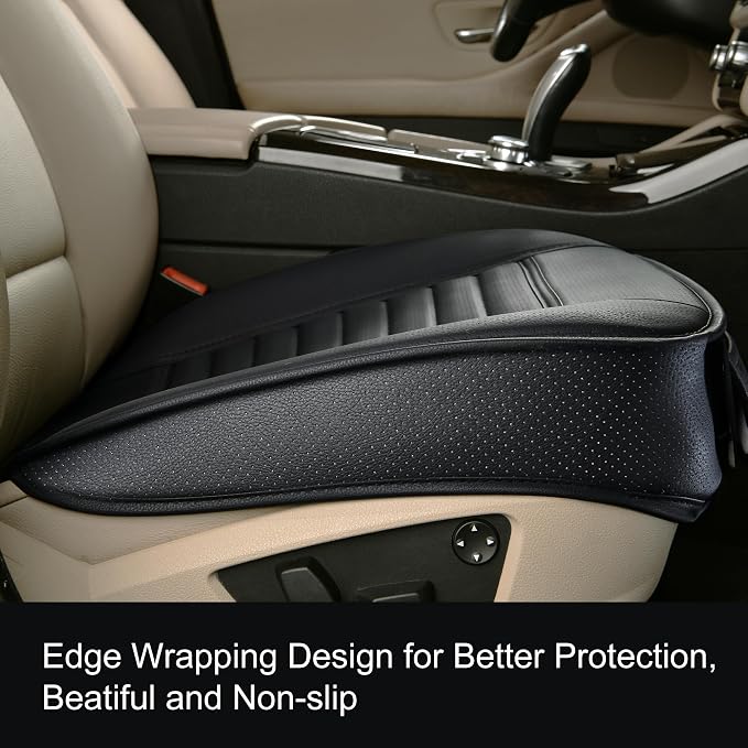 2pc Edge Wrapping Comfortable Car Front Seat Covers, Seat Protectors, Anti-Slip - Image 3