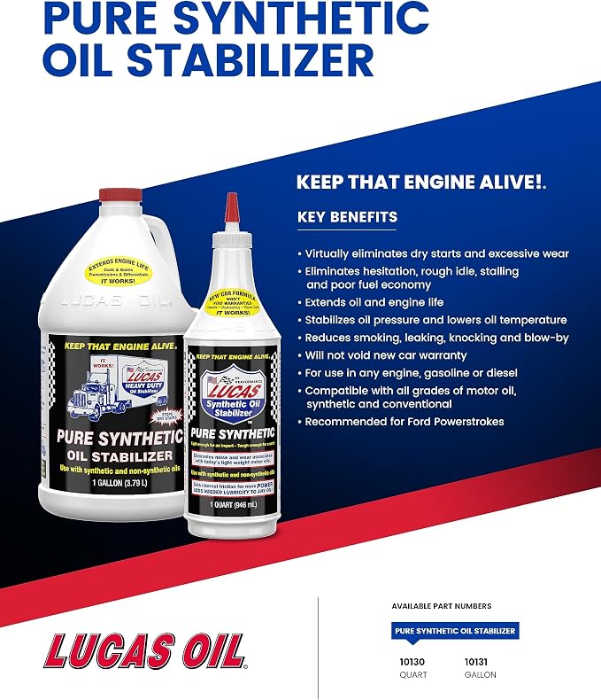 Lucas Oil 10131 Pure Synthetic Oil Stabilizer - Image 7