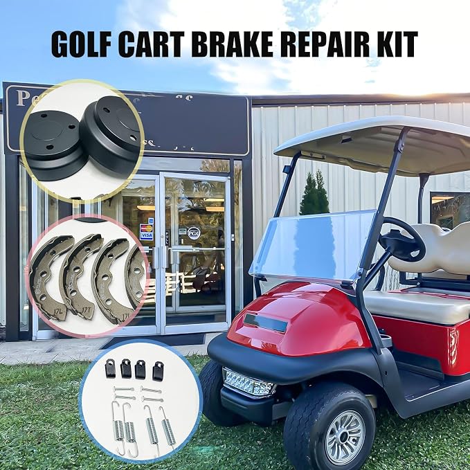 Golf Cart Brake Drums Kit with Brake Shoes & Springs - Image 4