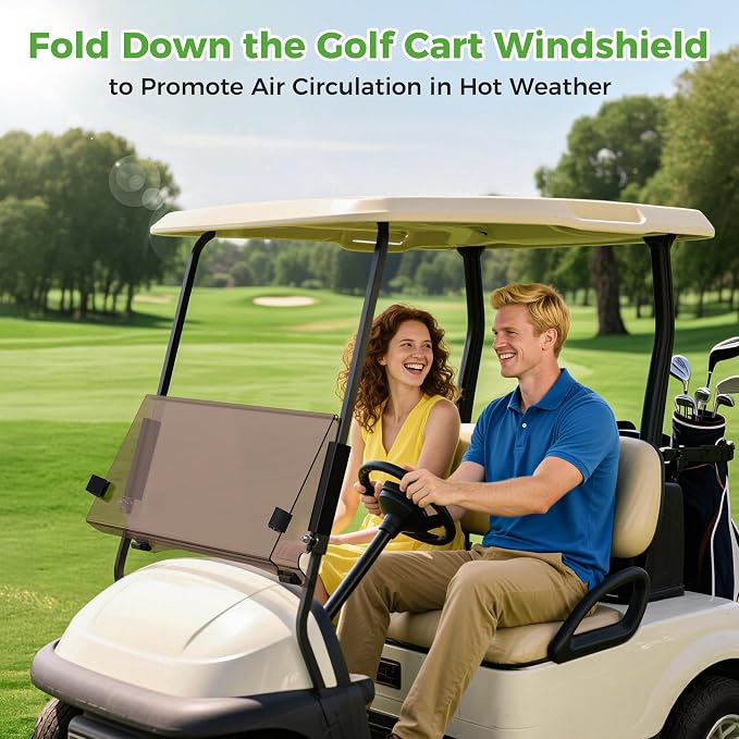 10L0L Golf Cart Windshield for Club Car Precedent 2004-Up, 2017-Up Onward - Image 3