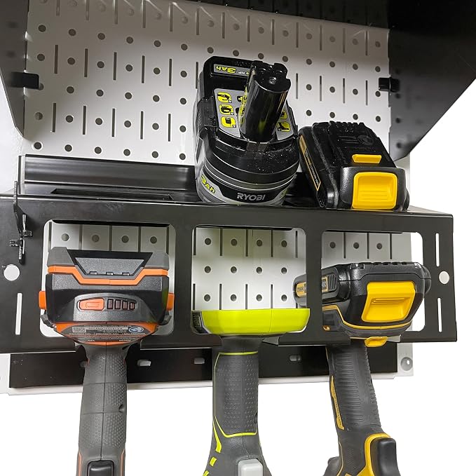 Wall Control Power Tool Storage Organizer Kit Cordless Drill Holder Charging - Image 9