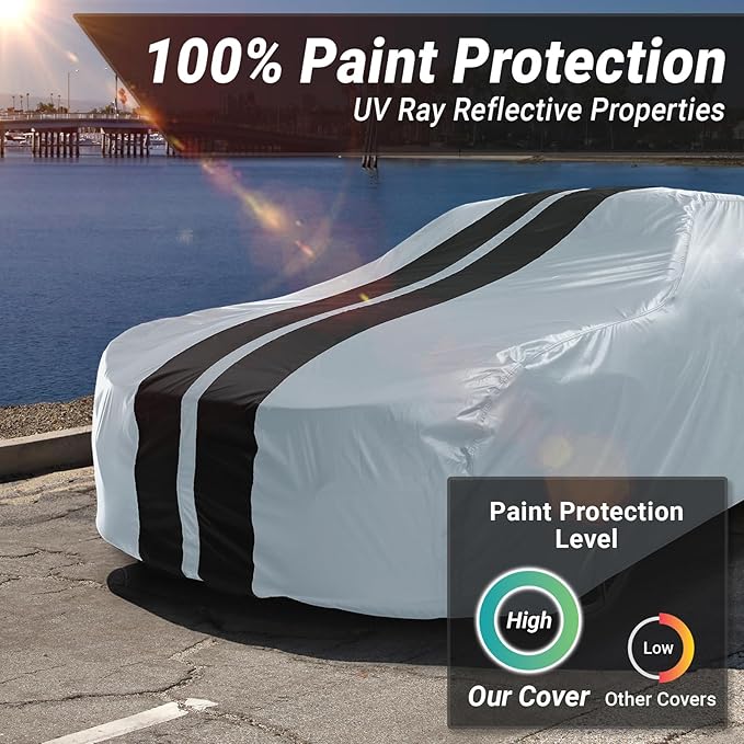 iCarCover Custom Car Cover for Pontiac Parisienne 2-Door Waterproof All-Weather - Image 3