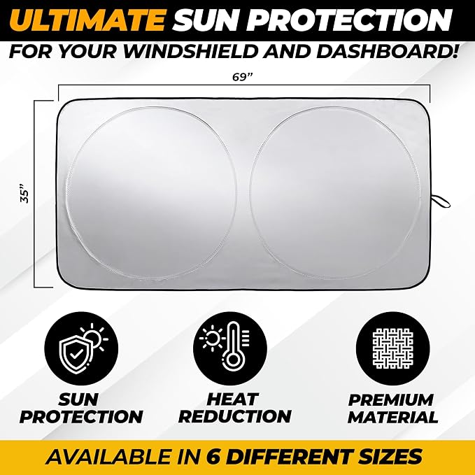 X-Large Truck Windshield Sun Shade - Image 3
