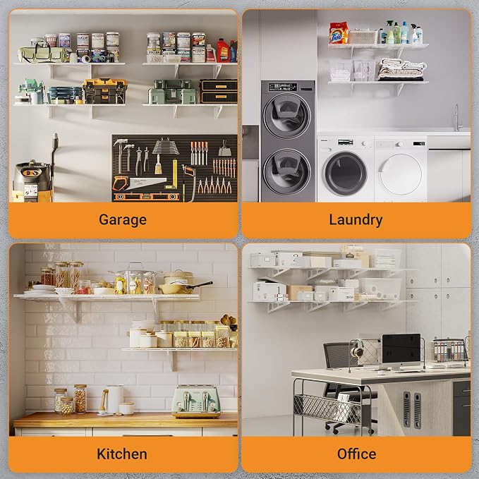 2x4 ft Garage Shelving, Pantry Storage, 400 lbs Total Load Capacity Wall - Image 7