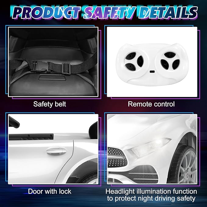 12V Kids Ride On Car with 2.4G Remote Control, Battery Powered Electric Car - Image 4