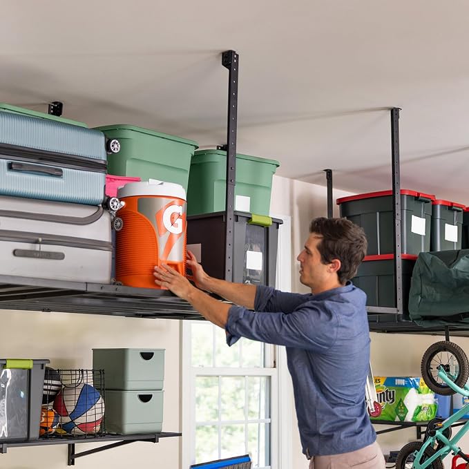 StoreYourBoard 4 x 8 Overhead Garage Storage Rack, Ceiling Shelf Overhead - Image 7