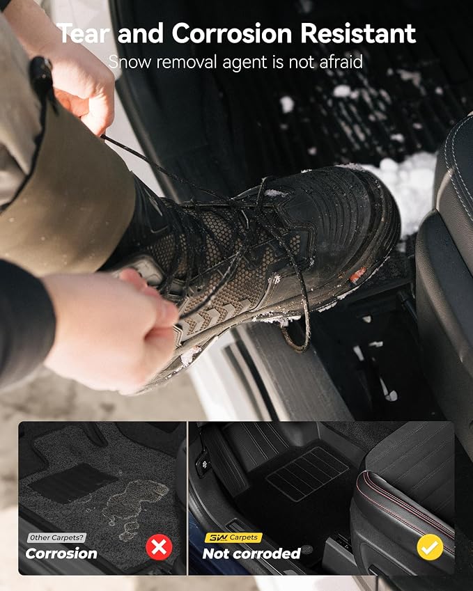 3W Floor Mats & Cargo Liner Fit 2022-2025 Jeep Grand Cherokee Carpets - Image 6